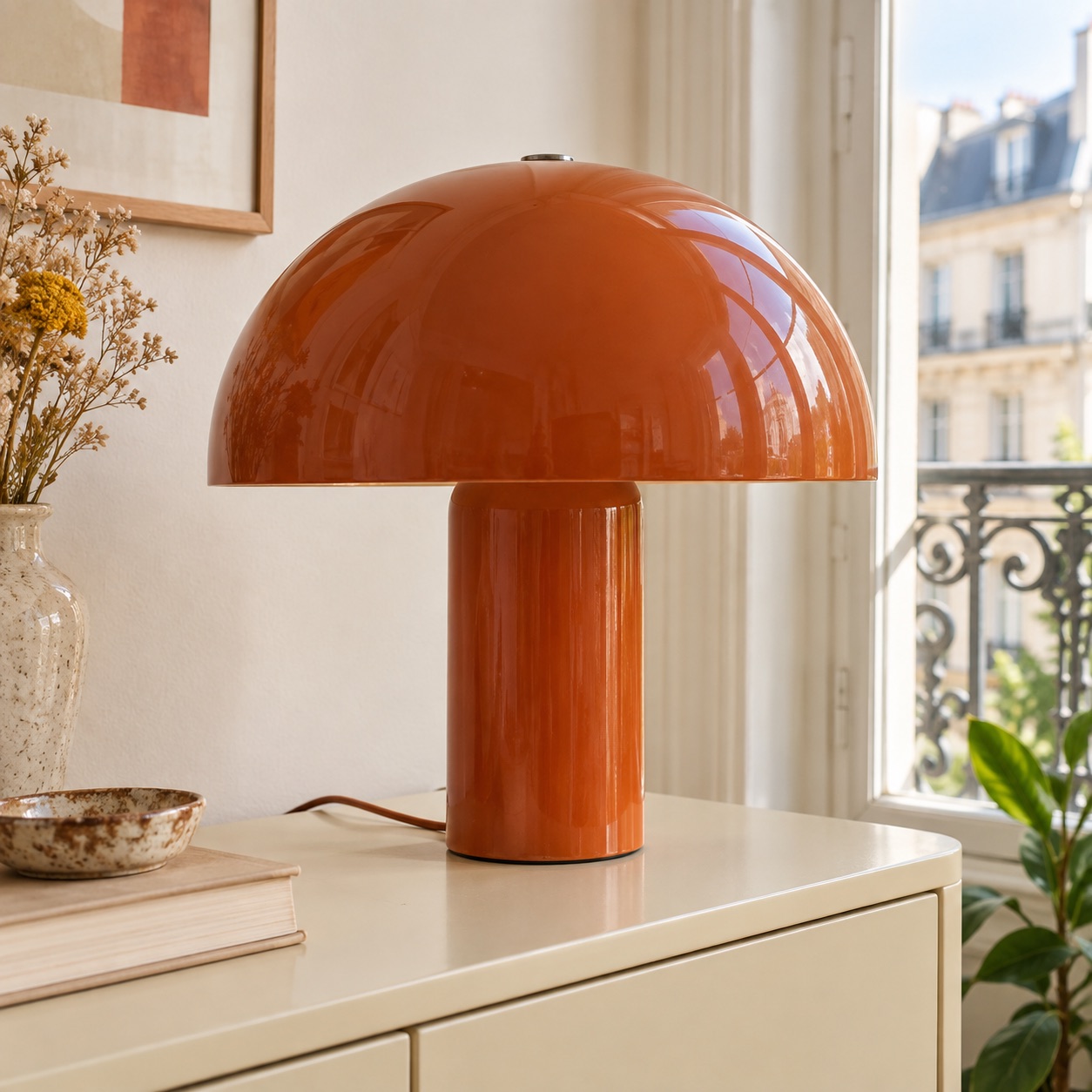 Lampe vintage orange